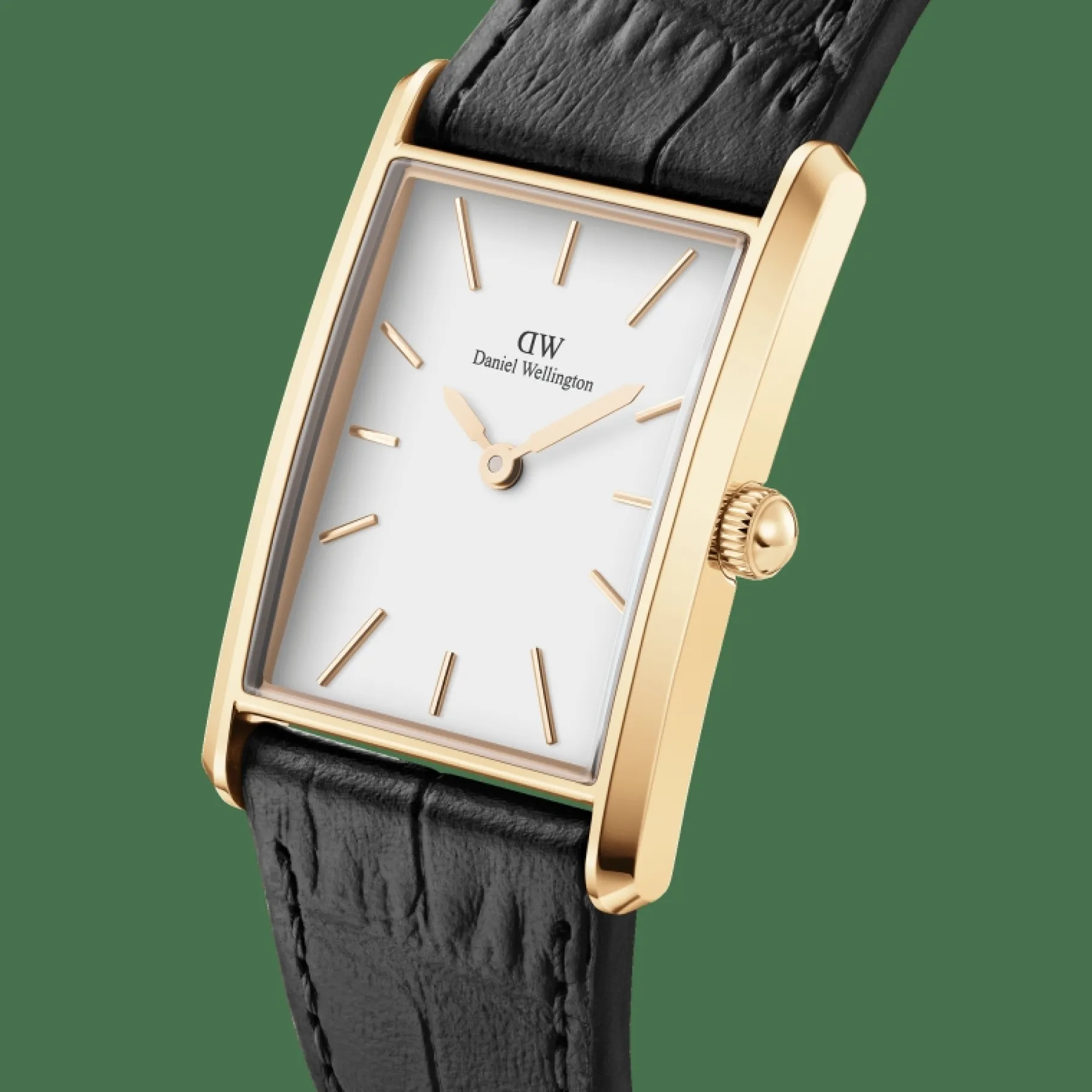 Daniel Wellington Bound Black Crocodile & Crystal Link Bracelet Gold>Donna Orologio Donna