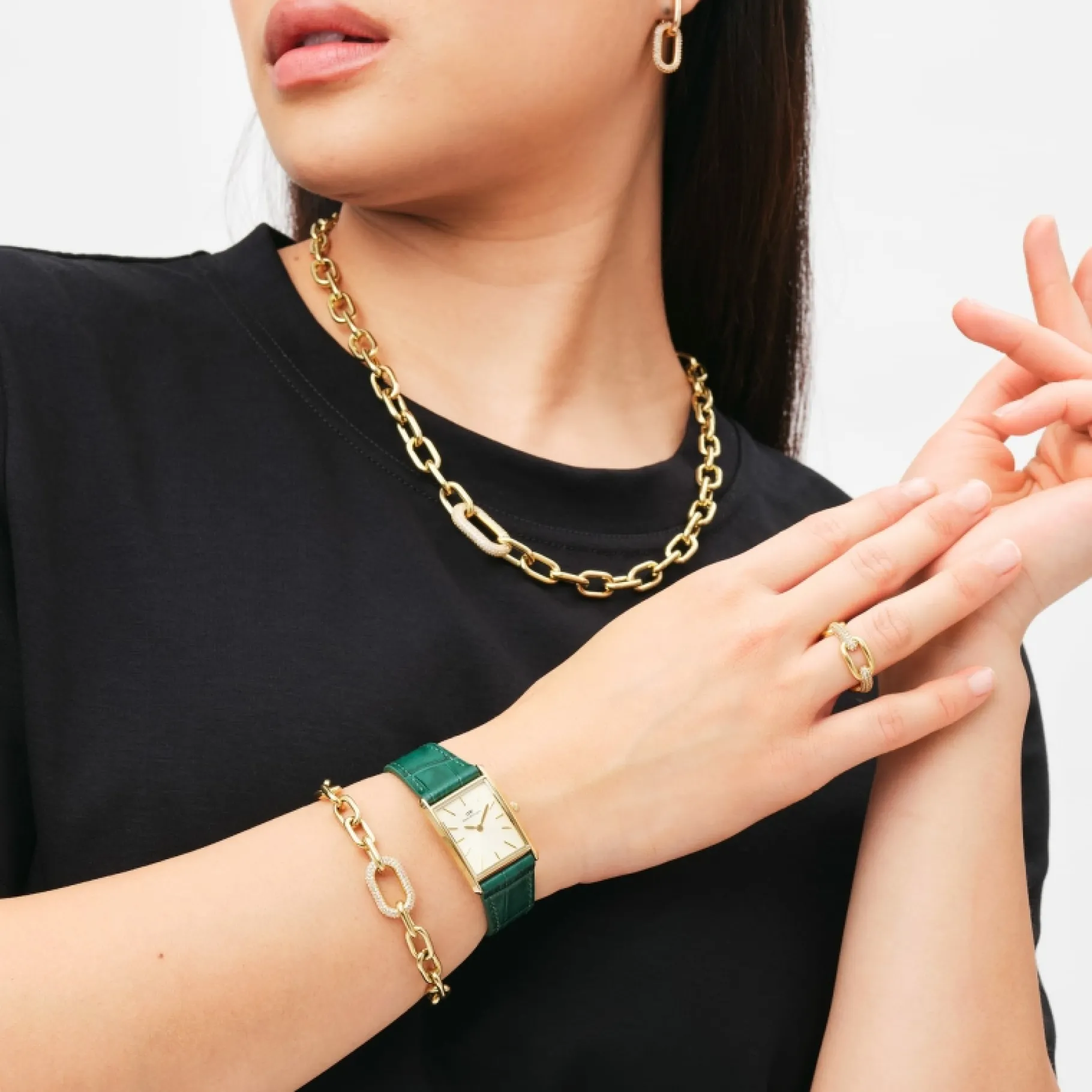 Daniel Wellington Crystal Link Necklace> Collane
