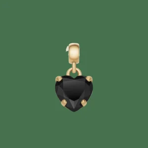 Daniel Wellington Heart Black Crystal Charm G> Ciondoli