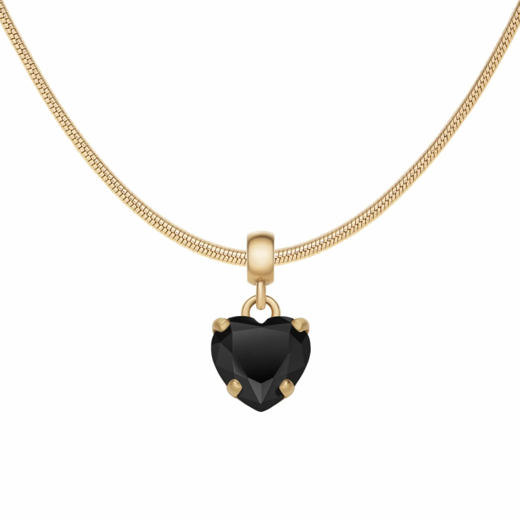 Daniel Wellington Heart Black Crystal Charm G> Ciondoli