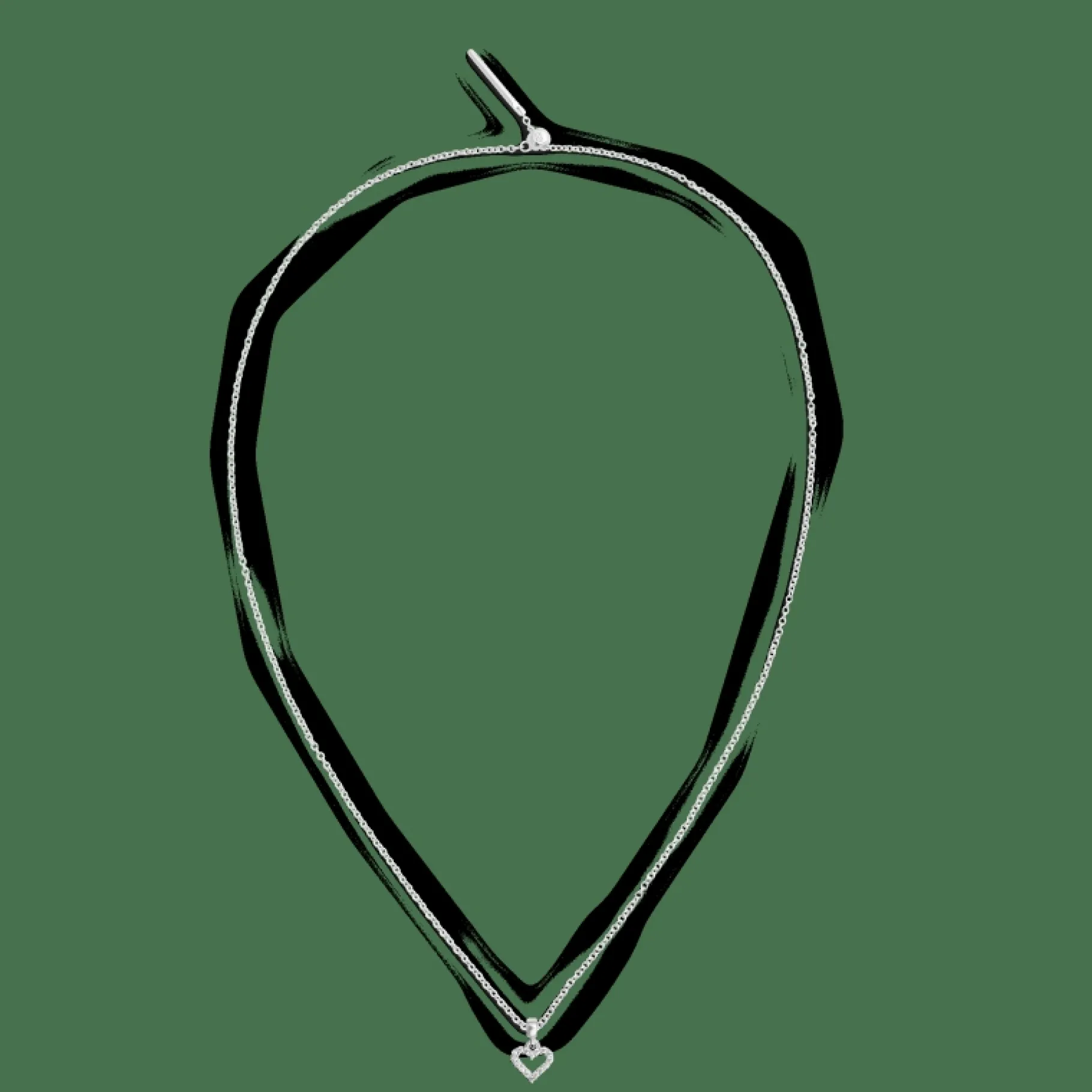 Daniel Wellington Heart Contour White Crystal Charm S925 Sterling> Ciondoli