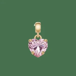 Daniel Wellington Heart Pink Crystal Charm G> Ciondoli