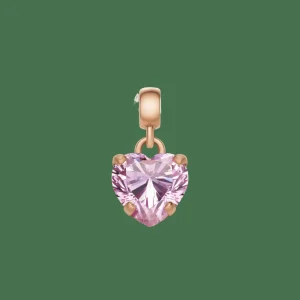 Daniel Wellington Heart Pink Crystal Charm RG> Ciondoli