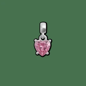 Daniel Wellington Heart Pink Crystal Charm S925 Sterling Silver> Ciondoli