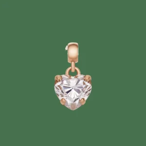 Daniel Wellington Heart White Crystal Charm RG> Ciondoli
