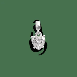 Daniel Wellington Heart White Crystal Charm S925 Sterling> Ciondoli