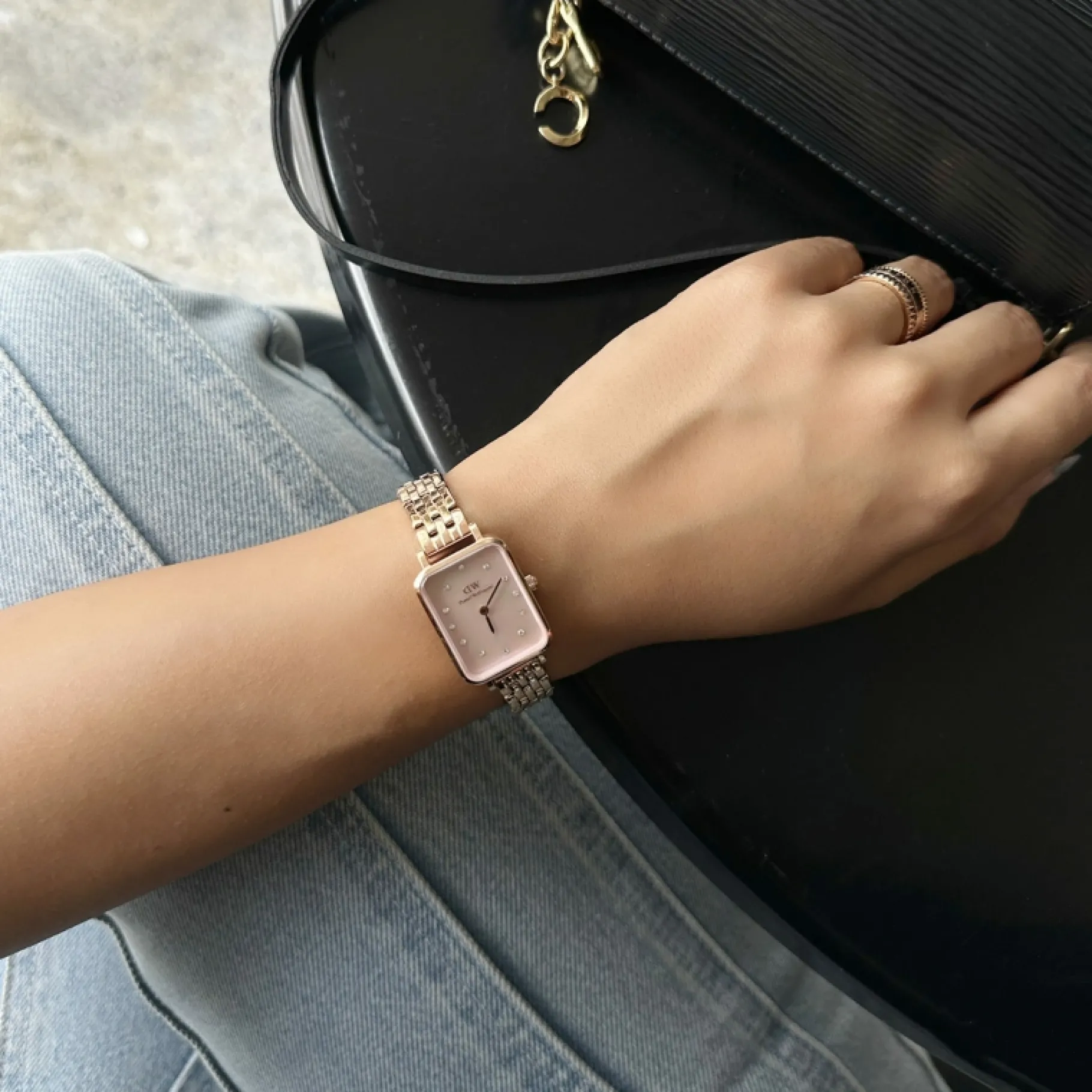 Daniel Wellington Quadro Lumine 5-Link Melrose>Donna Orologio Donna